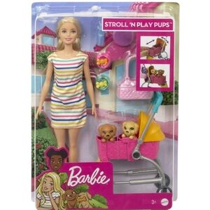 🆕Barbie's Puppies & Toy Stroller